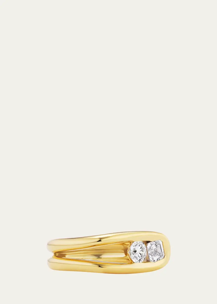 Uniform Object 18K Yellow Gold Impact Diamond Ring | Thumbnail 3