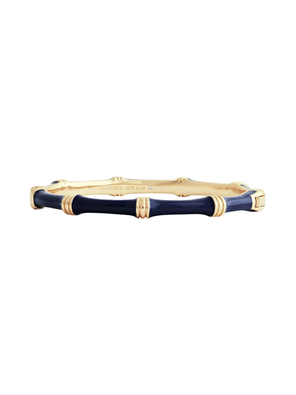 Bamboo Enameled Hinged Bangle Bamboo Enameled Hinged Bangle