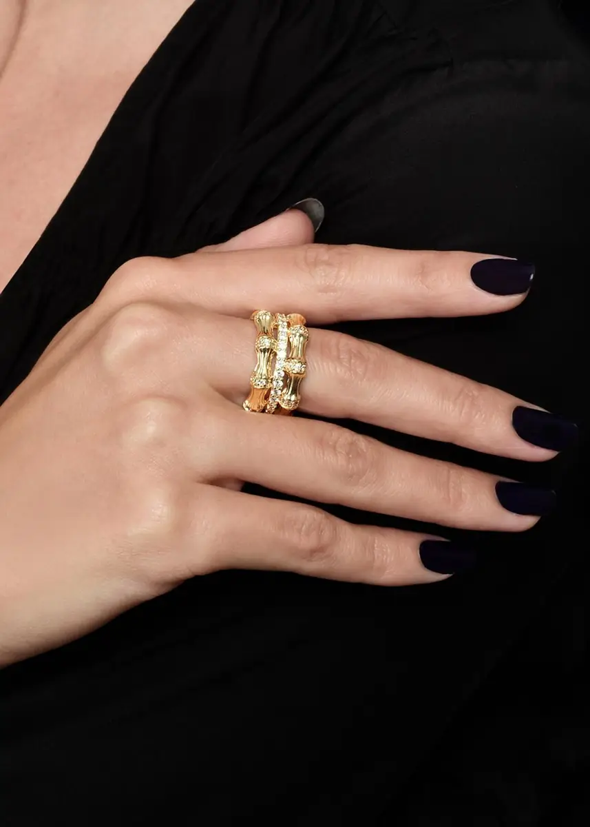 Anabel Aram Jewelry Bamboo Stack Ring | Thumbnail 2 Anabel Aram Jewelry Bamboo Stack Ring | Thumbnail 2