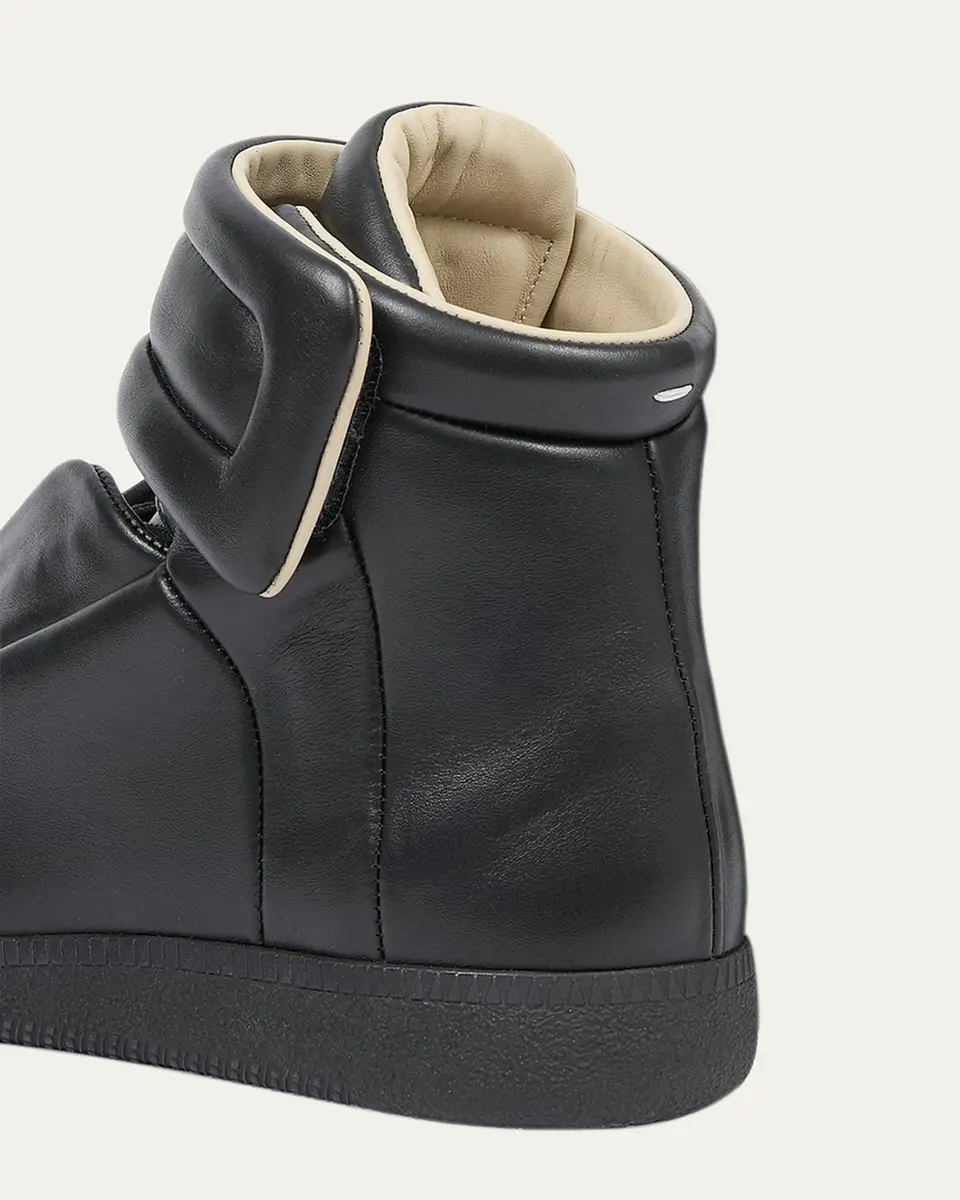 Maison Margiela Men's Future Leather High-Top Sneakers | Thumbnail 3 Maison Margiela Men's Future Leather High-Top Sneakers | Thumbnail 3