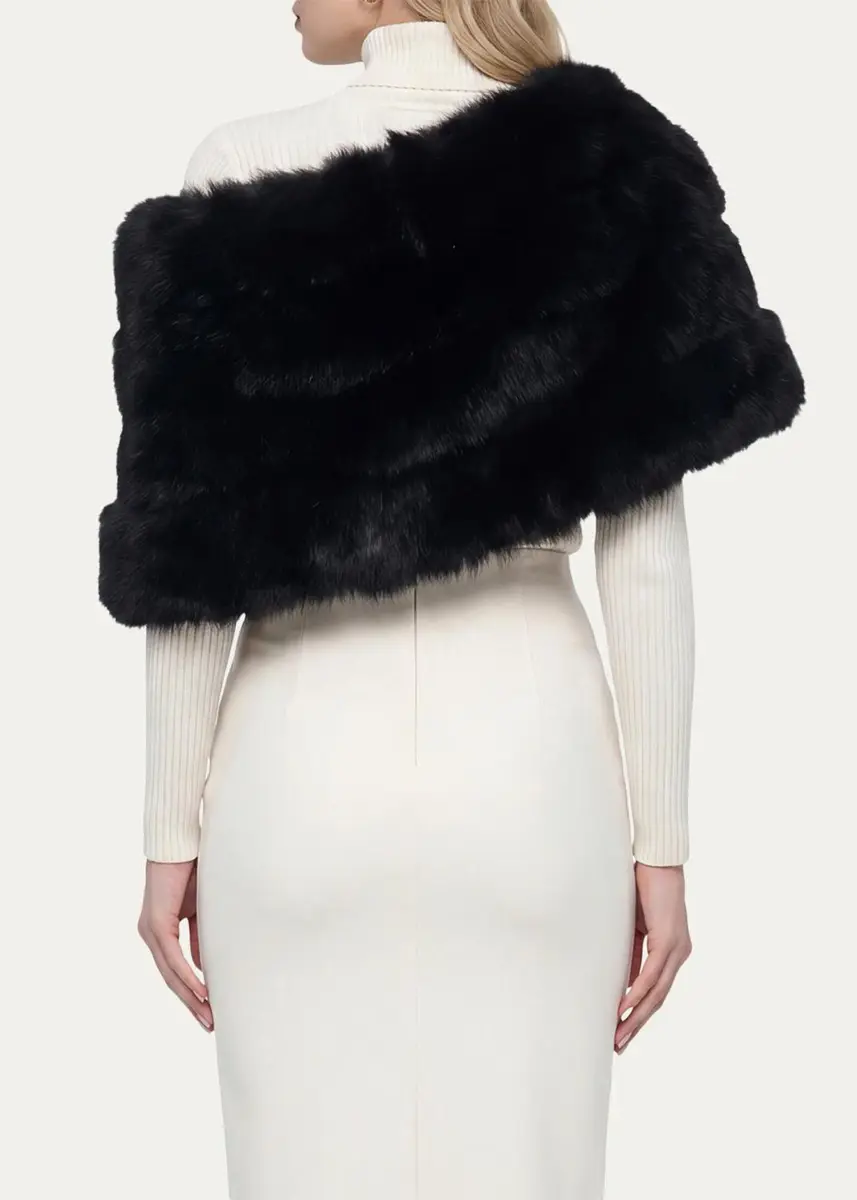 Gorski Reversible Merinillo Shearling Lamb Cape | Thumbnail 3 Gorski Reversible Merinillo Shearling Lamb Cape | Thumbnail 3