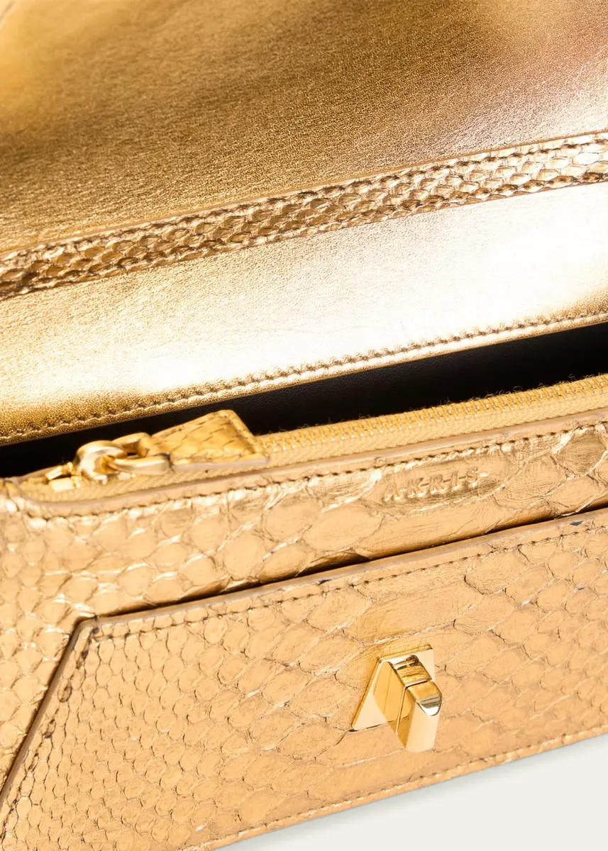 Akris Anouk Metallic Snakeskin Envelope Bag | Thumbnail 2