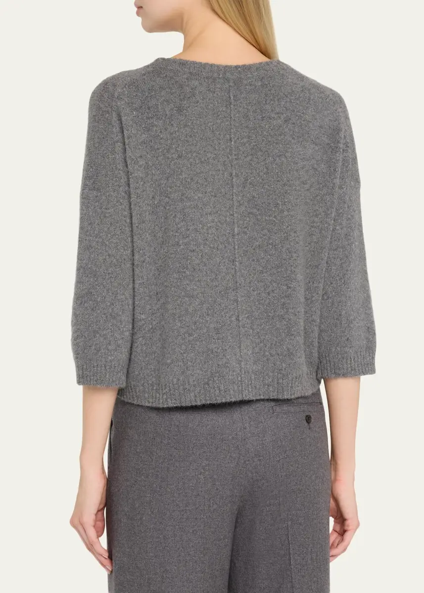 Loulou de Saison Azali 01 Cropped Crewneck Sweater | Thumbnail 3 Loulou de Saison Azali 01 Cropped Crewneck Sweater | Thumbnail 3