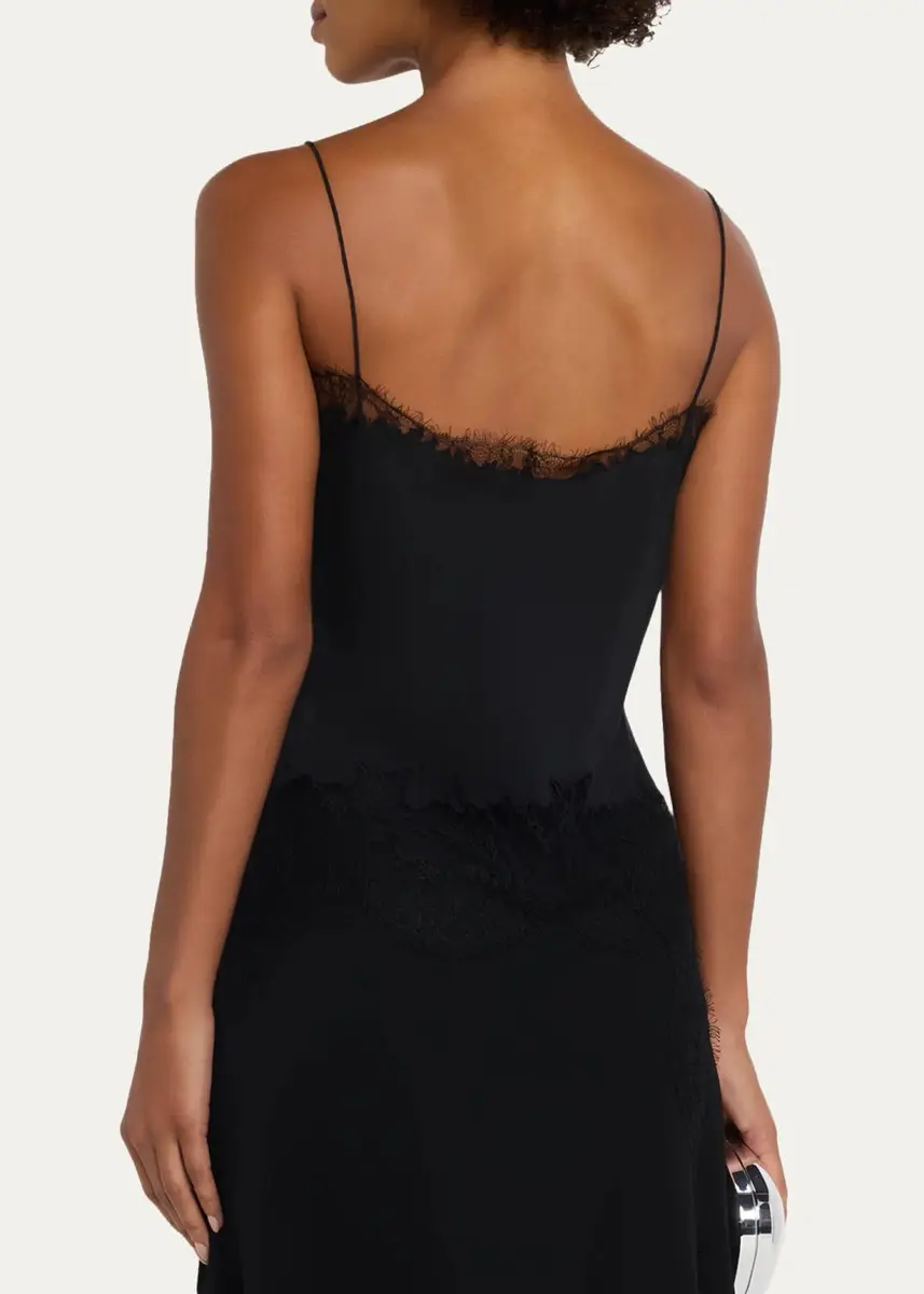 Lafayette 148 New York Cropped Lace-Trim Silk Cami | Thumbnail 3 Lafayette 148 New York Cropped Lace-Trim Silk Cami | Thumbnail 3