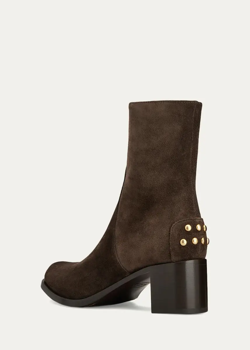 Tod's 60MM Studded Suede Ankle Boots | Thumbnail 2