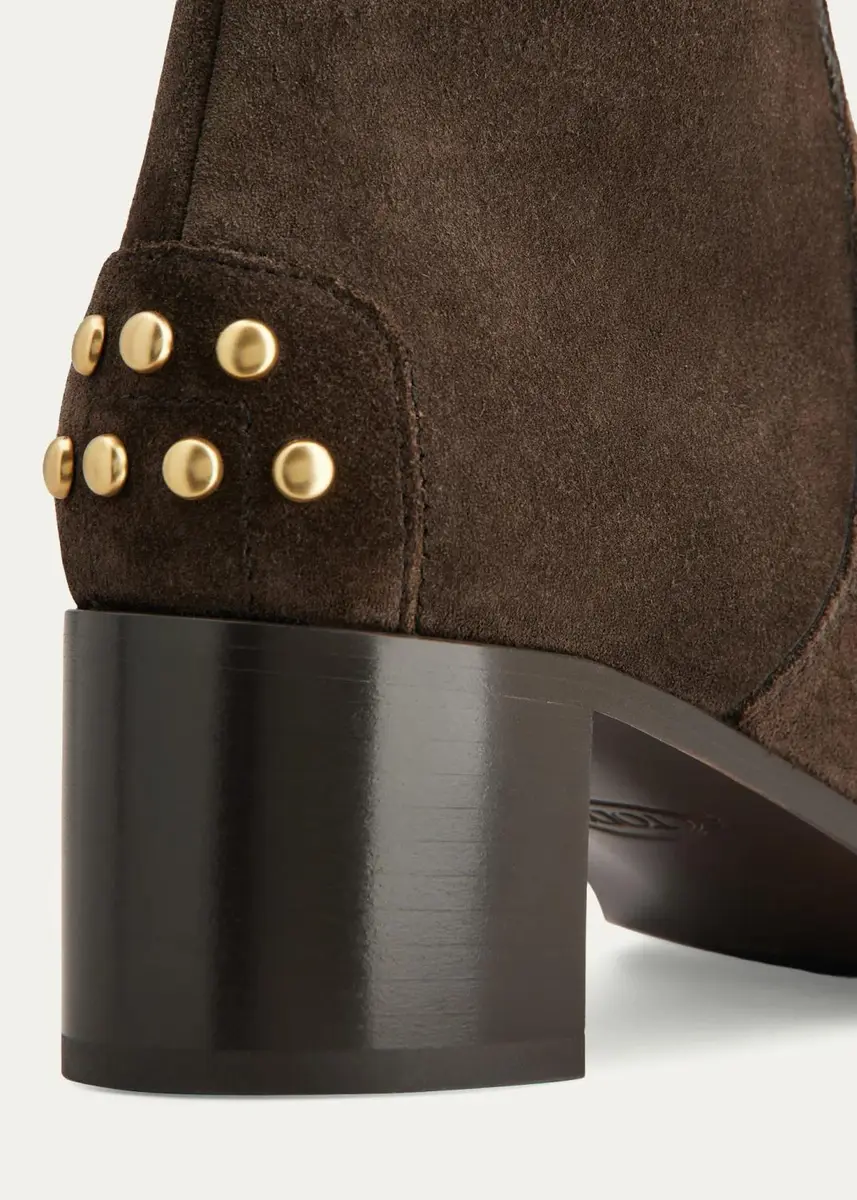 Tod's 60MM Studded Suede Ankle Boots | Thumbnail 3