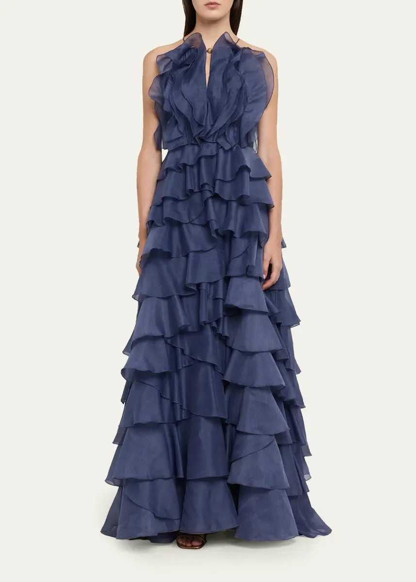 Aje Cleo Strapless Tiered Ruffle Gown | Thumbnail 2