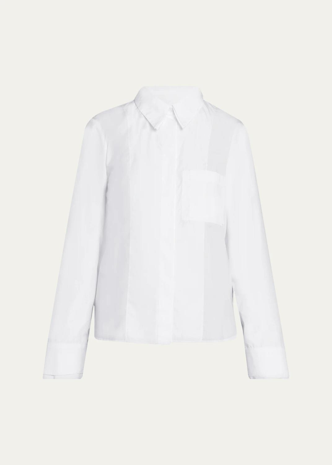Double-Layer Boyfriend Shirt in Superfine Cotton Shirting