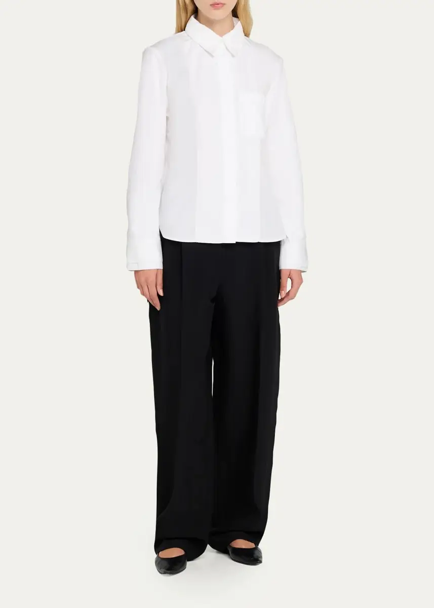 TWP Double-Layer Boyfriend Shirt in Superfine Cotton Shirting | Thumbnail 2 TWP Double-Layer Boyfriend Shirt in Superfine Cotton Shirting | Thumbnail 2