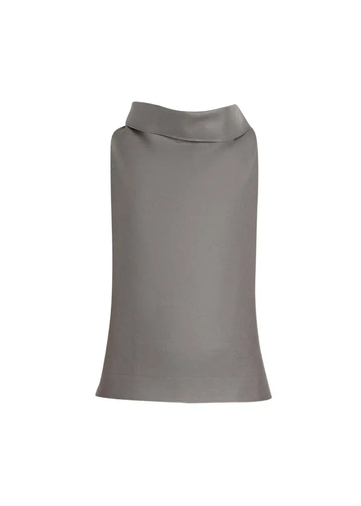 Wool Draped Cowl-Neck Sleeveless Top Wool Draped Cowl-Neck Sleeveless Top