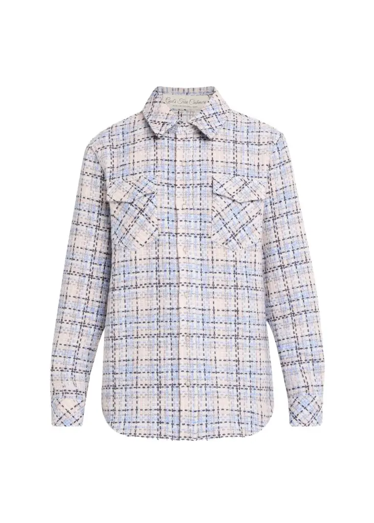 God’s True Cashmere Rosewood Waffle Cashmere Button-Down Shirt