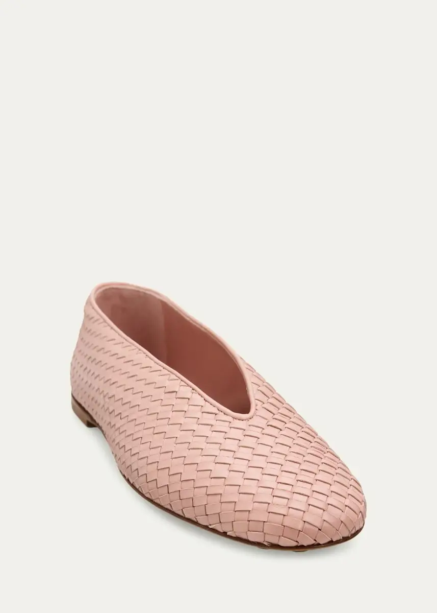 Bottega Veneta Rosa Micro Woven Nappa Leather Ballerina Flats | Thumbnail 7
