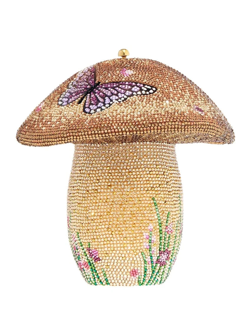 Mushroom Bella Crystal Clutch Bag