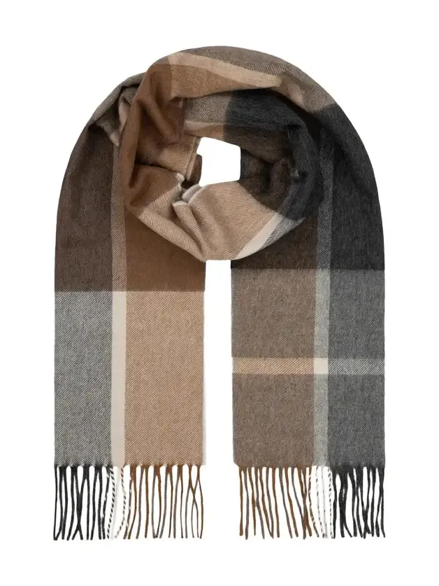 Men's Arran Edgar Cashmere Plaid Scarf