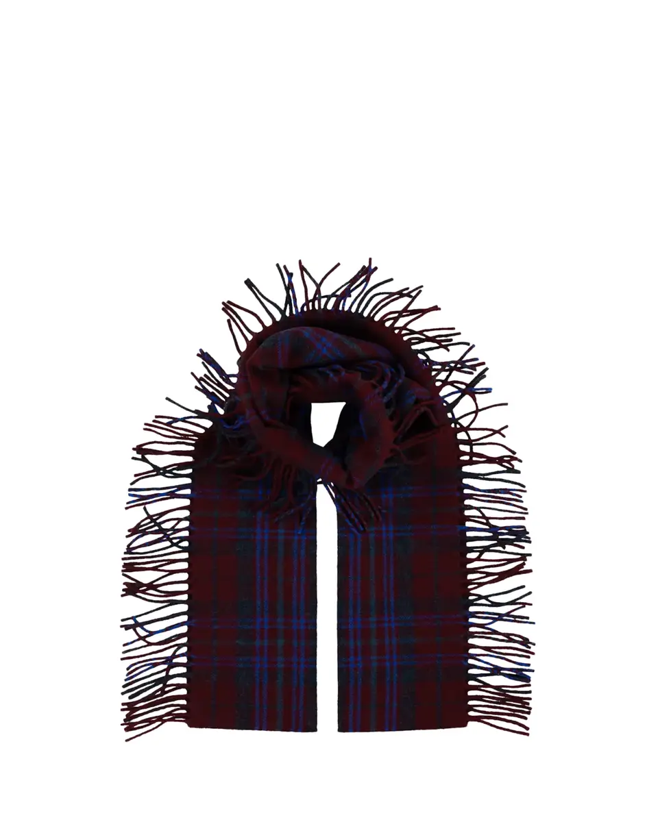 Begg x Co Men's Collessie Wool and Cashmere Plaid Scarf | Thumbnail 2 Begg x Co Men's Collessie Wool and Cashmere Plaid Scarf | Thumbnail 2