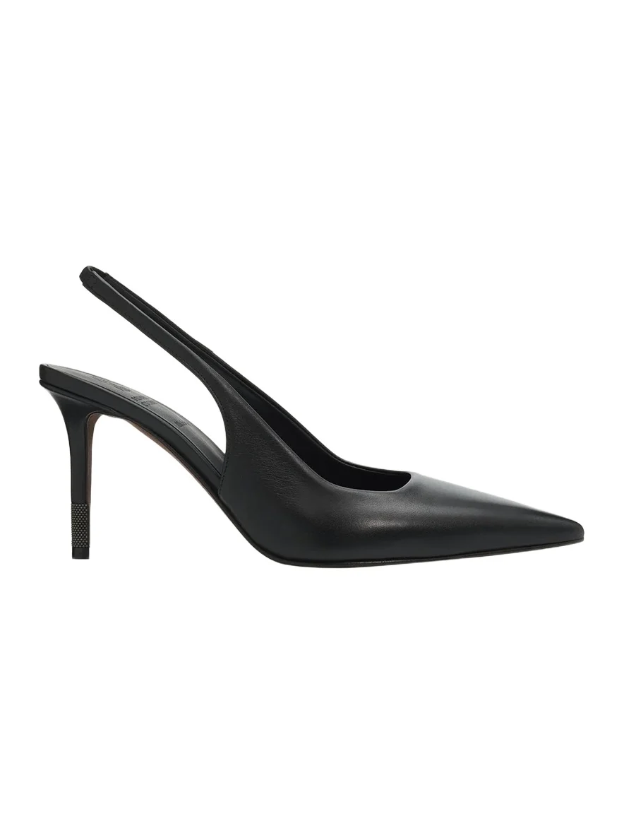 100mm Leather Slingback Pumps