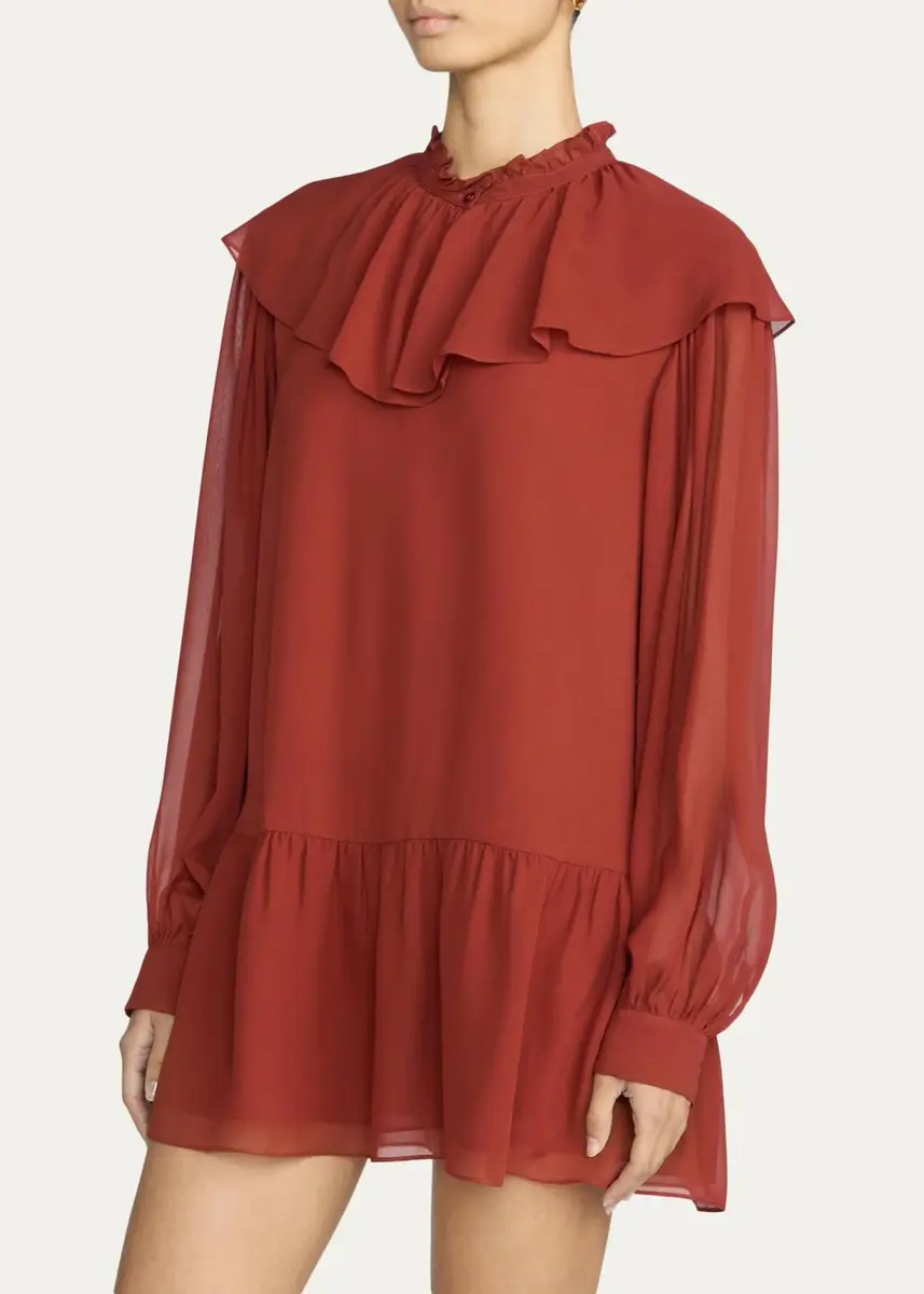 Frame The Silk Soiree Mini Dress | Thumbnail 4 Frame The Silk Soiree Mini Dress | Thumbnail 4