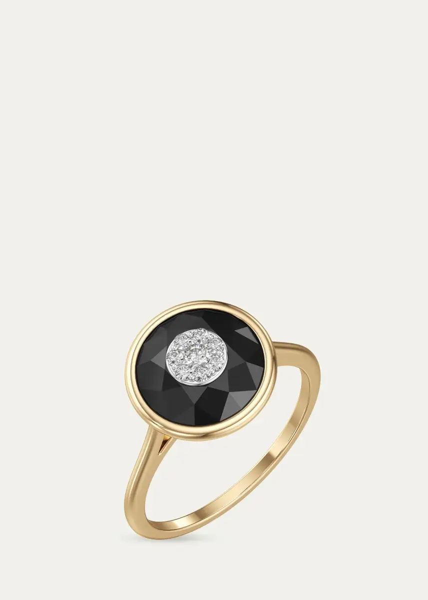 Bhansali One Collection 10mm Ring with Yellow Gold Bezel, Black Onyx | Thumbnail 4 Bhansali One Collection 10mm Ring with Yellow Gold Bezel, Black Onyx | Thumbnail 4