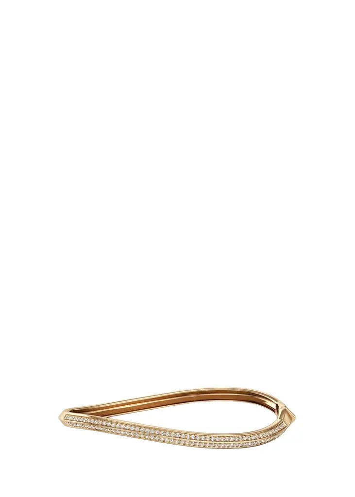 Bhansali 18K Yellow Gold Diamond Bangle Bracelet