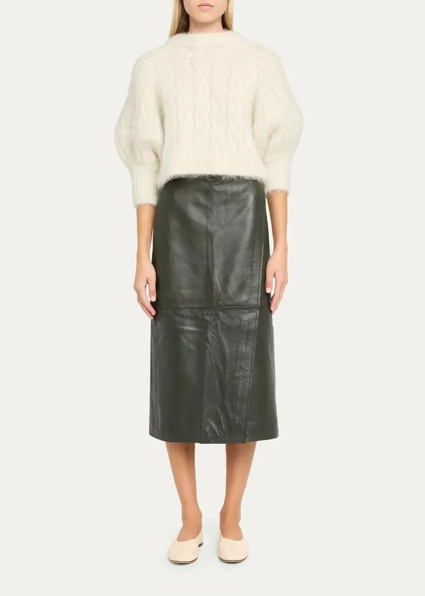 RÙADH Chalmers Cable Knit Puff-Sleeve Sweater | Thumbnail 2 RÙADH Chalmers Cable Knit Puff-Sleeve Sweater | Thumbnail 2