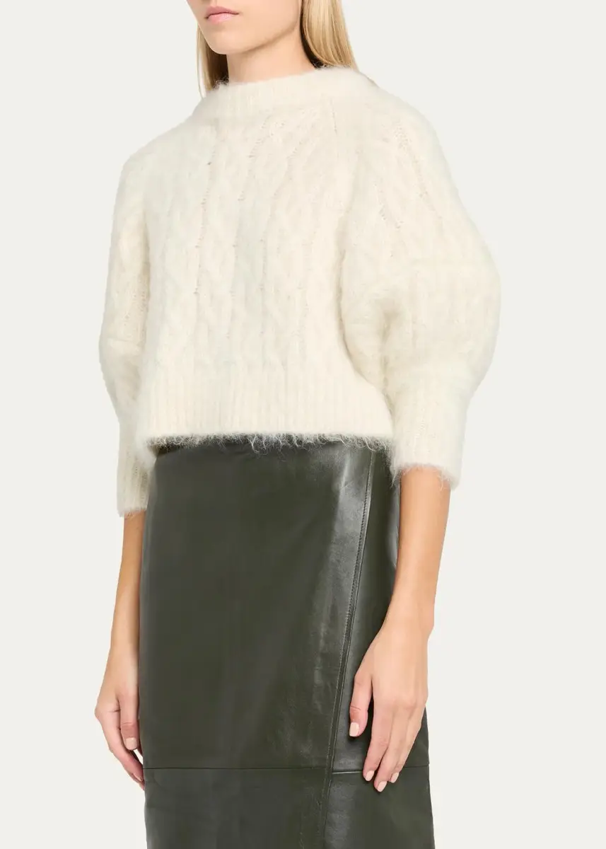 RÙADH Chalmers Cable Knit Puff-Sleeve Sweater | Thumbnail 4 RÙADH Chalmers Cable Knit Puff-Sleeve Sweater | Thumbnail 4