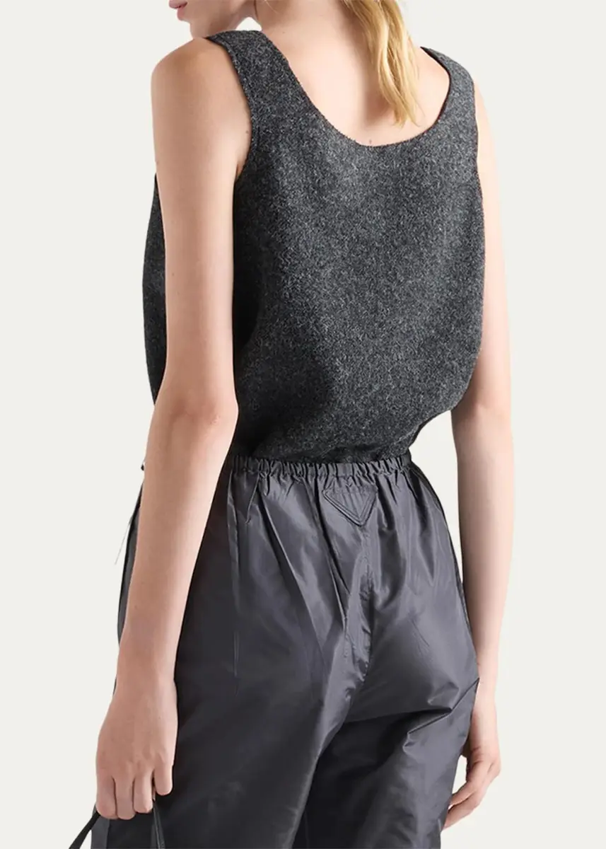 Prada Wool Scoop-Neck Sleeveless Top | Thumbnail 3 Prada Wool Scoop-Neck Sleeveless Top | Thumbnail 3