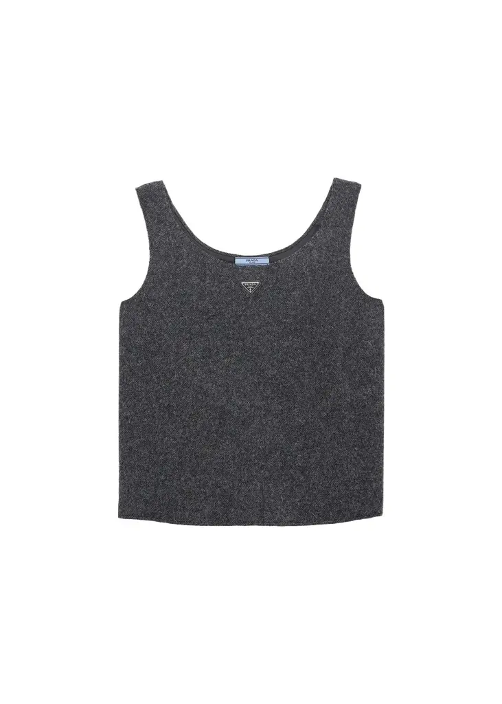 Wool Scoop-Neck Sleeveless Top Wool Scoop-Neck Sleeveless Top