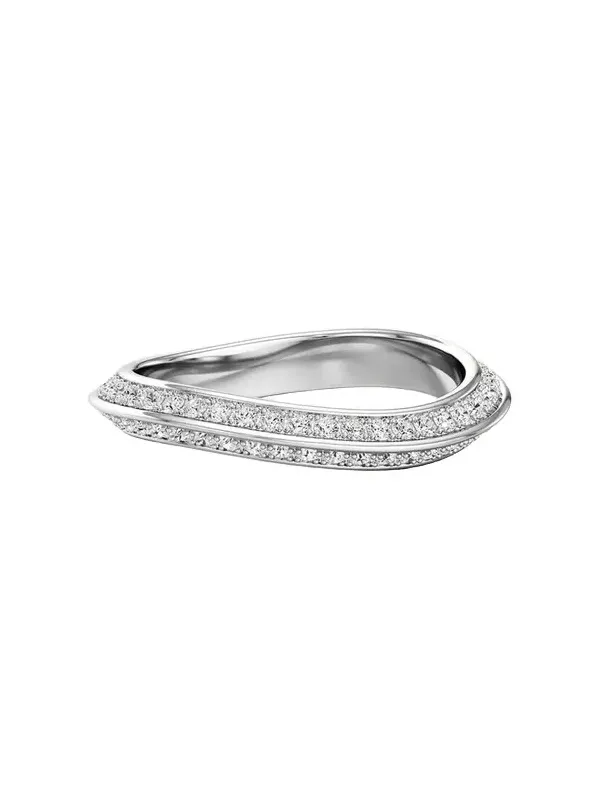 Bhansali 18K White Gold Diamond Band Ring