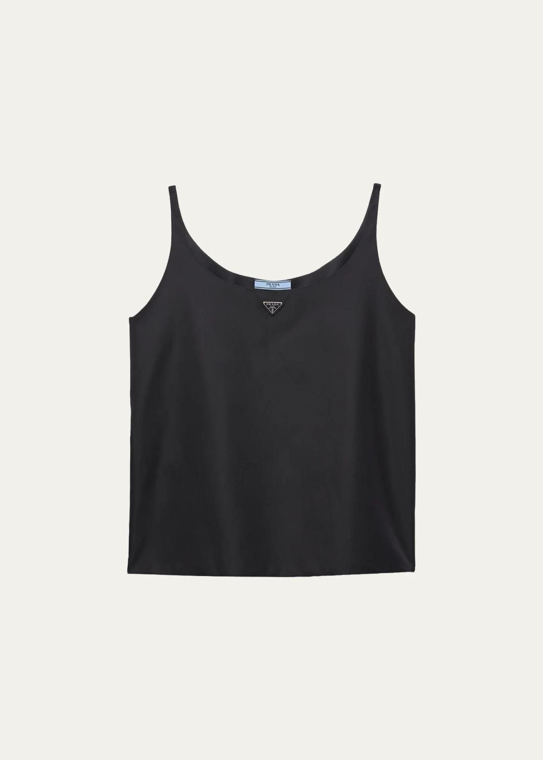 Prada Re-Nylon Sleeveless Scoop-Neck Top