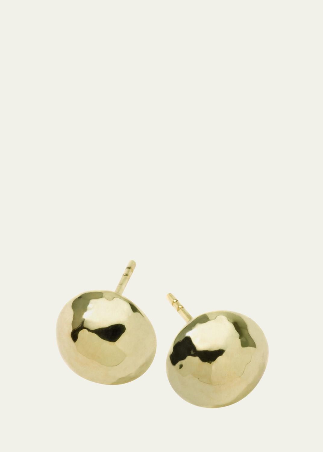 Ippolita Small Hammered Pinball Stud Earrings in 18K Gold