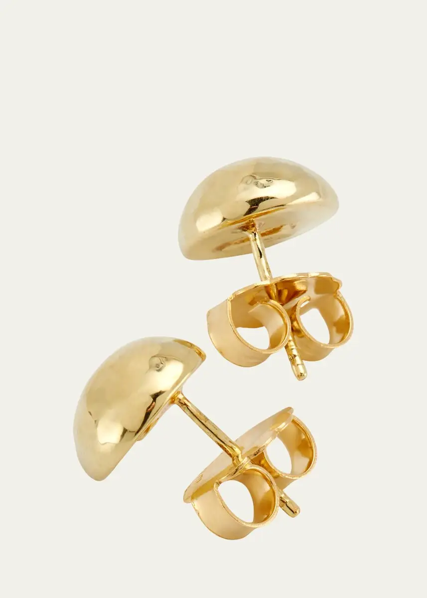 Ippolita Small Hammered Pinball Stud Earrings in 18K Gold | Thumbnail 4 Ippolita Small Hammered Pinball Stud Earrings in 18K Gold | Thumbnail 4