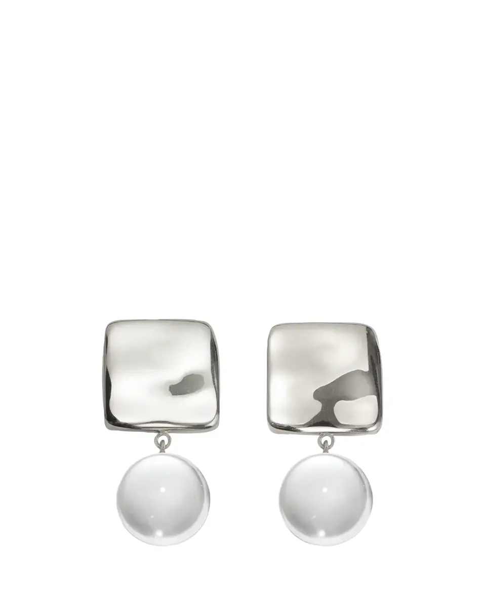 AGMES Luca Earrings with Quartz, Silver | Thumbnail 2 AGMES Luca Earrings with Quartz, Silver | Thumbnail 2