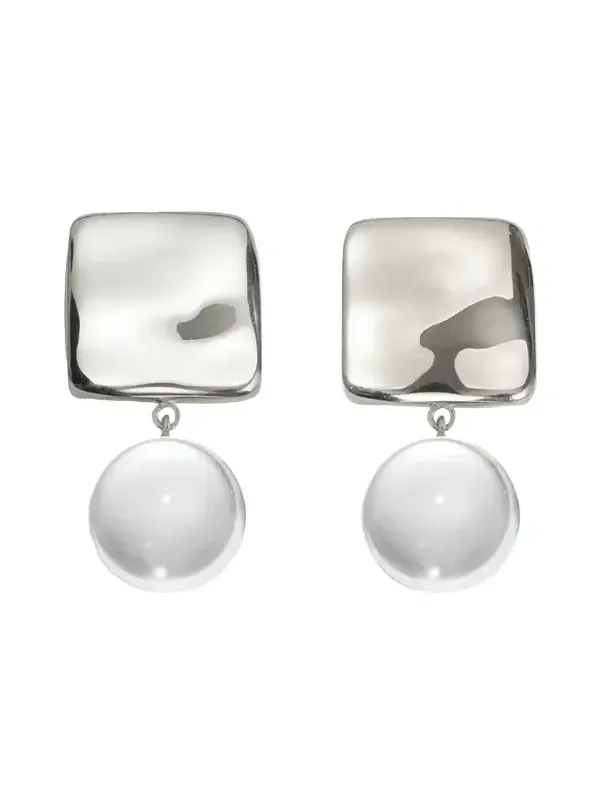 AGMES Luca Earrings with Quartz, Silver | Thumbnail 1 AGMES Luca Earrings with Quartz, Silver | Thumbnail 1