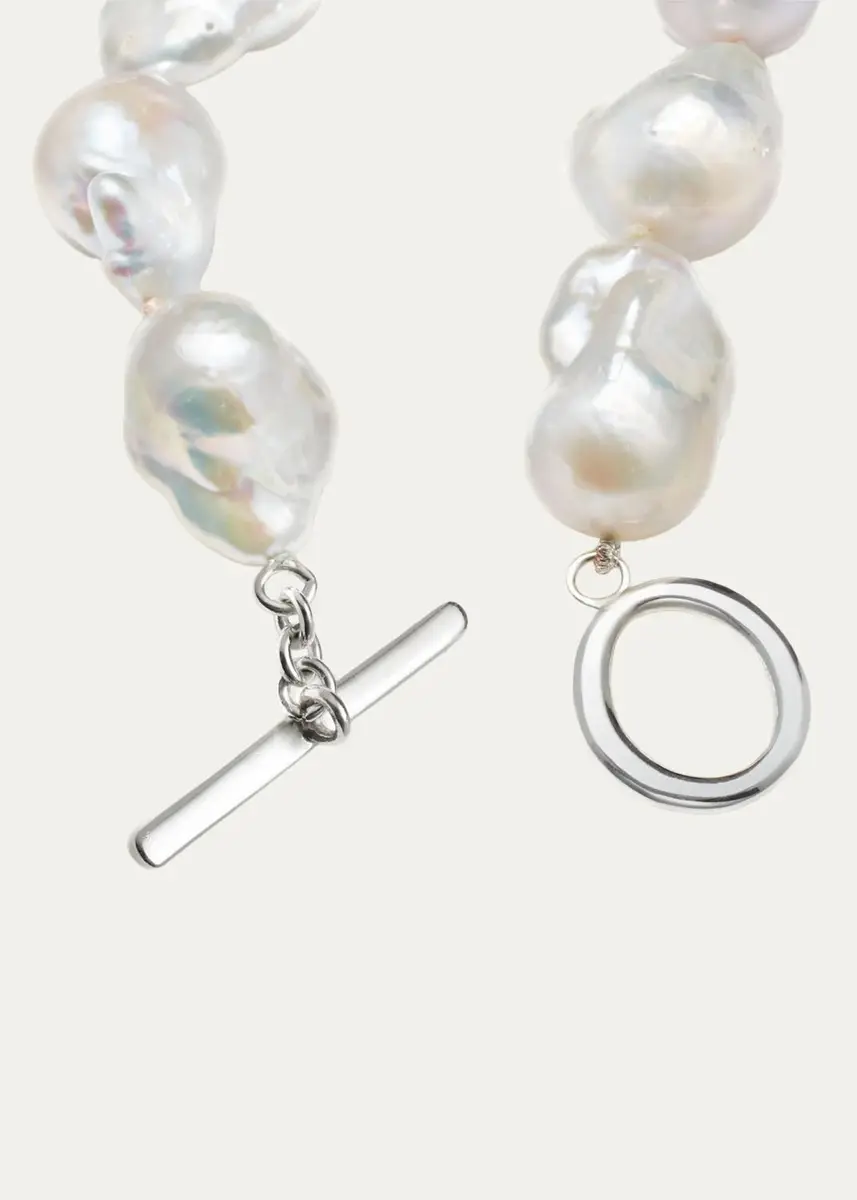 AGMES Baroque Pearl Toggle Necklace | Thumbnail 2