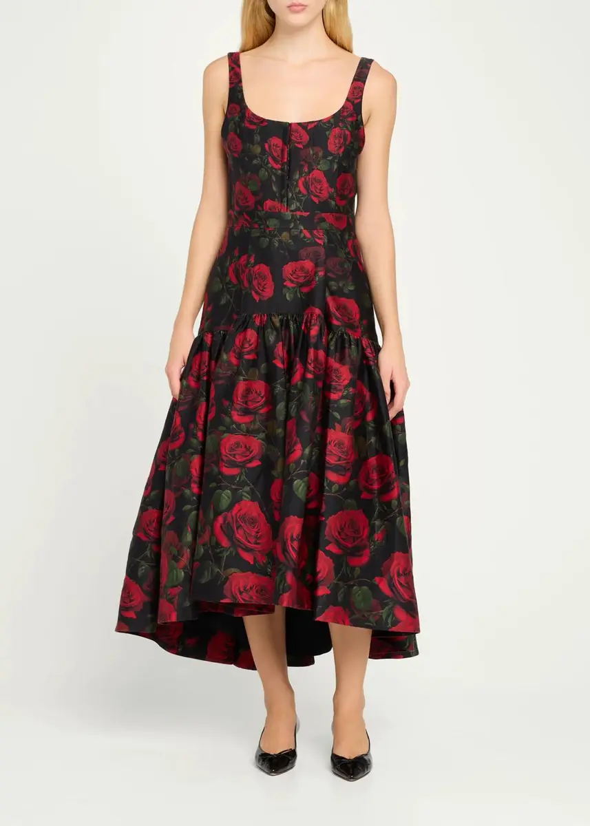 Alice + Olivia Diana Structured Midi Dress | Thumbnail 2 Alice + Olivia Diana Structured Midi Dress | Thumbnail 2
