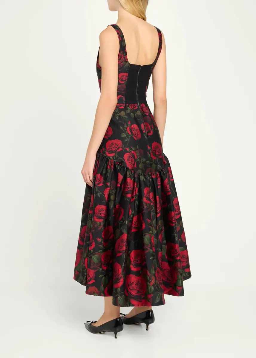 Alice + Olivia Diana Structured Midi Dress | Thumbnail 3 Alice + Olivia Diana Structured Midi Dress | Thumbnail 3