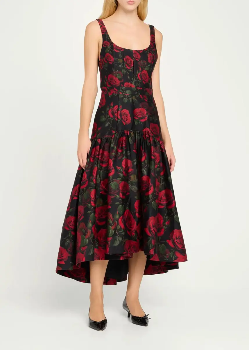 Alice + Olivia Diana Structured Midi Dress | Thumbnail 4 Alice + Olivia Diana Structured Midi Dress | Thumbnail 4