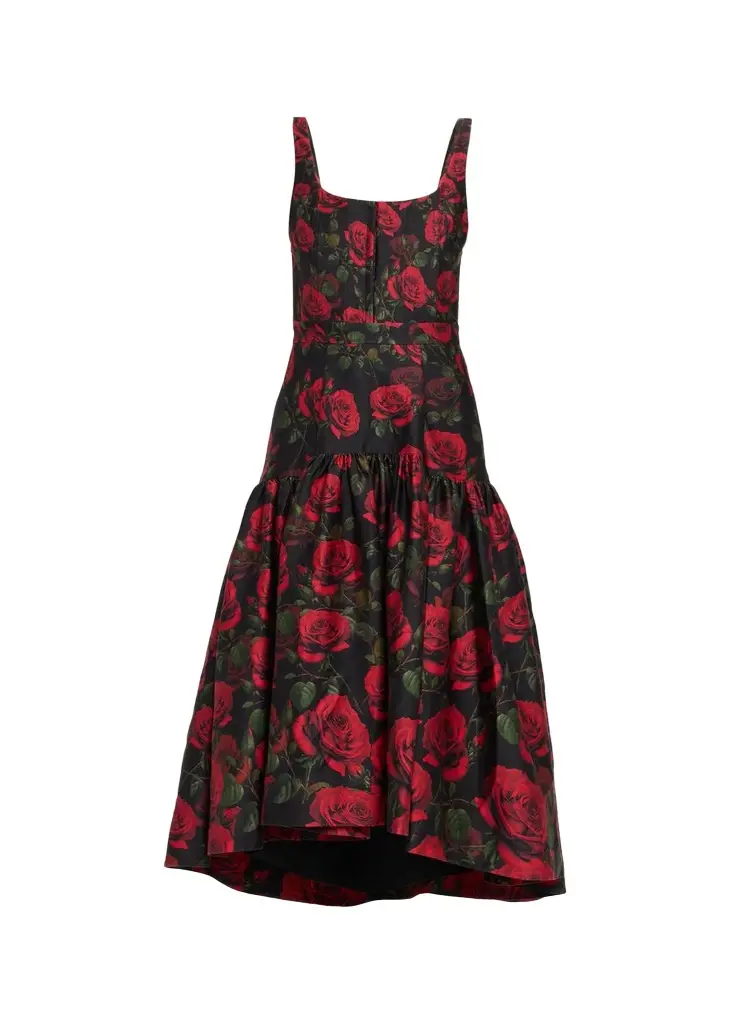 Alice + Olivia Diana Structured Midi Dress