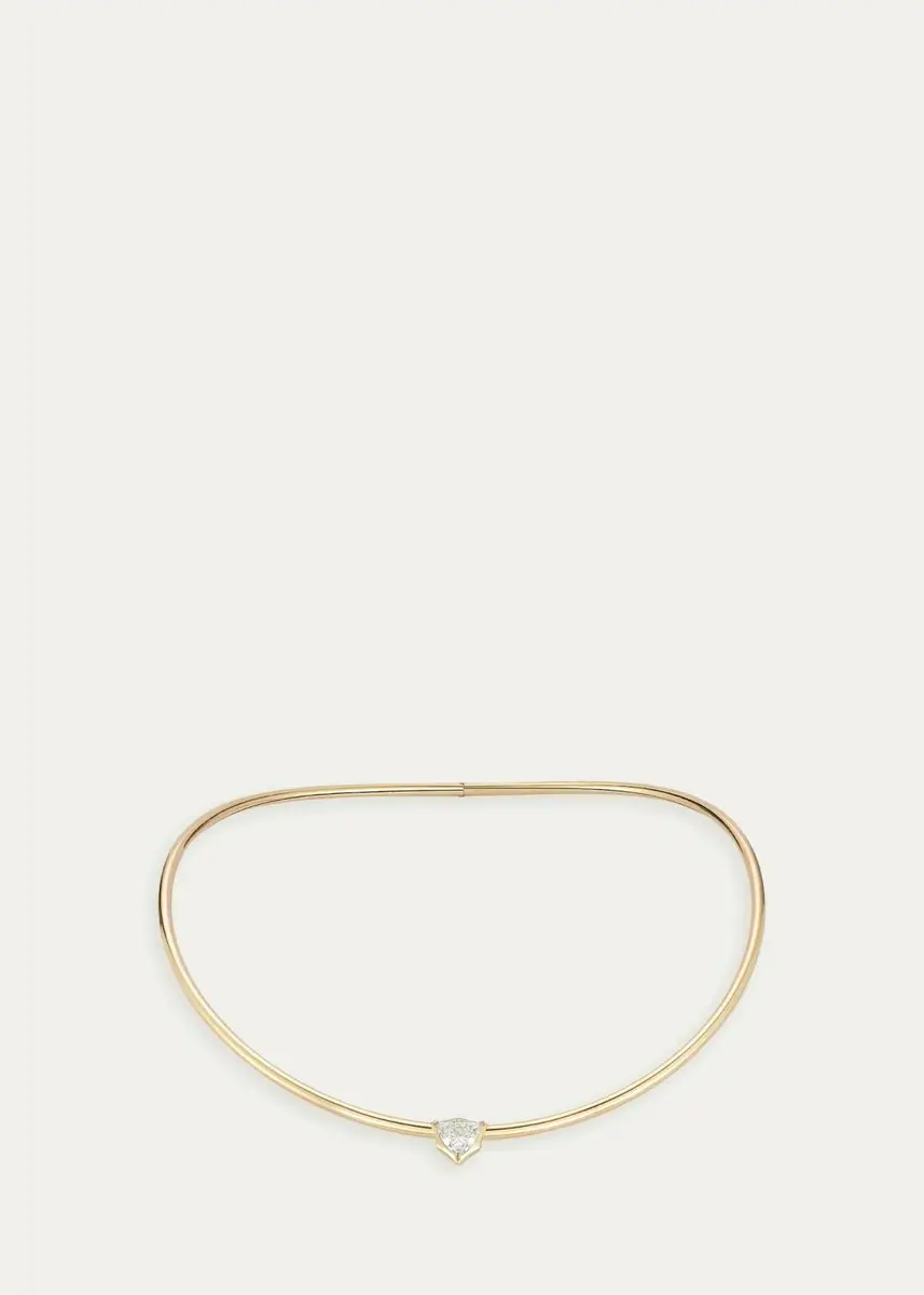 Jade Trau One-of-a-Kind Plie Collar with Trillion Solitaire Diamond | Thumbnail 2 Jade Trau One-of-a-Kind Plie Collar with Trillion Solitaire Diamond | Thumbnail 2