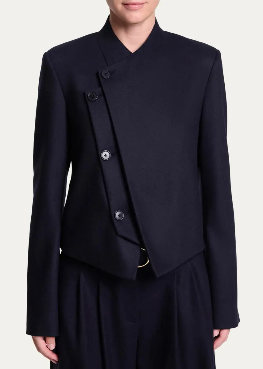 TWP Oli Asymmetric Wool-Blend Blazer | Thumbnail 4 TWP Oli Asymmetric Wool-Blend Blazer | Thumbnail 4