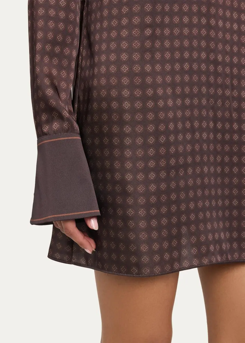 SEROYA Angrea Satin High-Neck Mini Dress | Thumbnail 5 SEROYA Angrea Satin High-Neck Mini Dress | Thumbnail 5