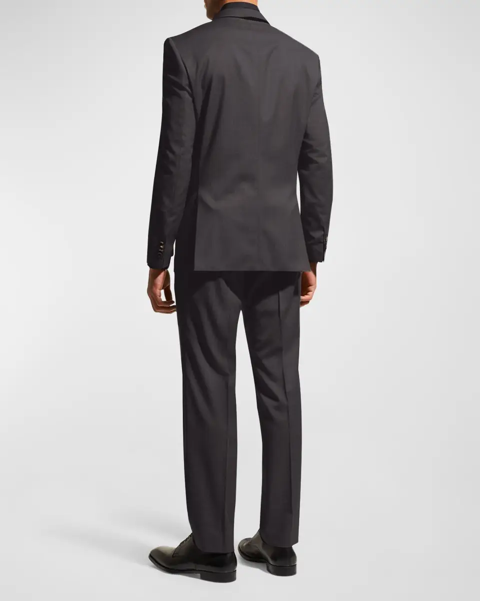 BOSS Men's Stretch-Wool Basic Two-Piece Slim Fit Suit, Gray | Thumbnail 3 BOSS Men's Stretch-Wool Basic Two-Piece Slim Fit Suit, Gray | Thumbnail 3