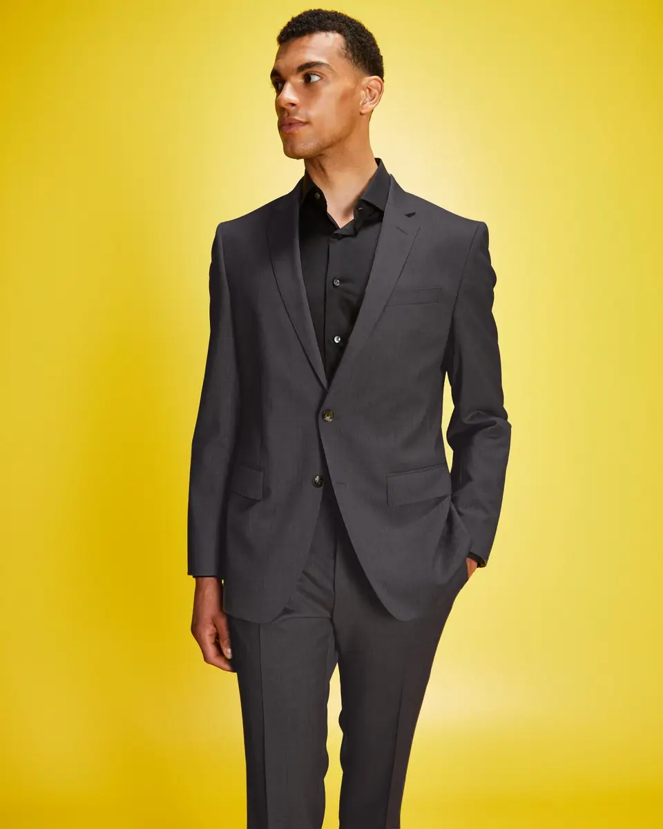 BOSS Men's Stretch-Wool Basic Two-Piece Slim Fit Suit, Gray | Thumbnail 5 BOSS Men's Stretch-Wool Basic Two-Piece Slim Fit Suit, Gray | Thumbnail 5