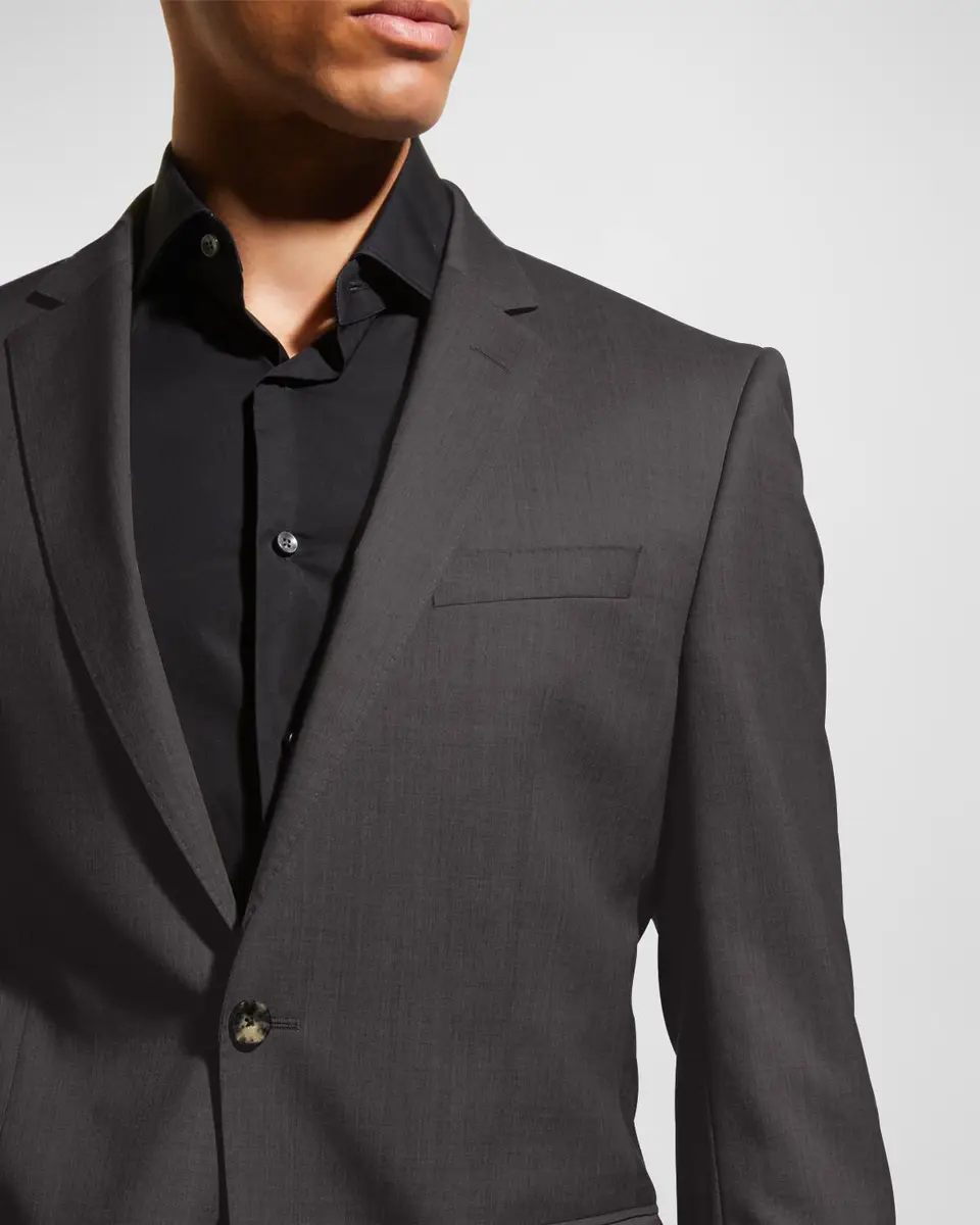 BOSS Men's Stretch-Wool Basic Two-Piece Slim Fit Suit, Gray | Thumbnail 6 BOSS Men's Stretch-Wool Basic Two-Piece Slim Fit Suit, Gray | Thumbnail 6