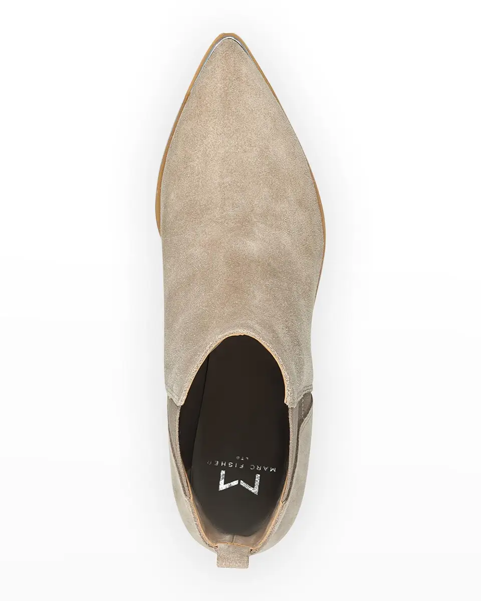 Marc Fisher LTD Yale Leather Pointed Chelsea Booties | Thumbnail 3