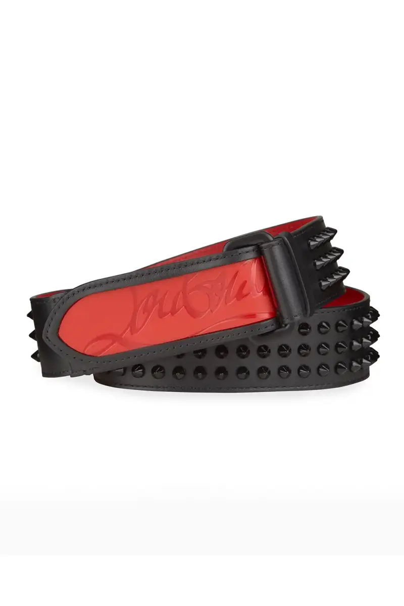 Christian Louboutin Men's Loubi Sneaker Spiked Belt | Thumbnail 4 Christian Louboutin Men's Loubi Sneaker Spiked Belt | Thumbnail 4