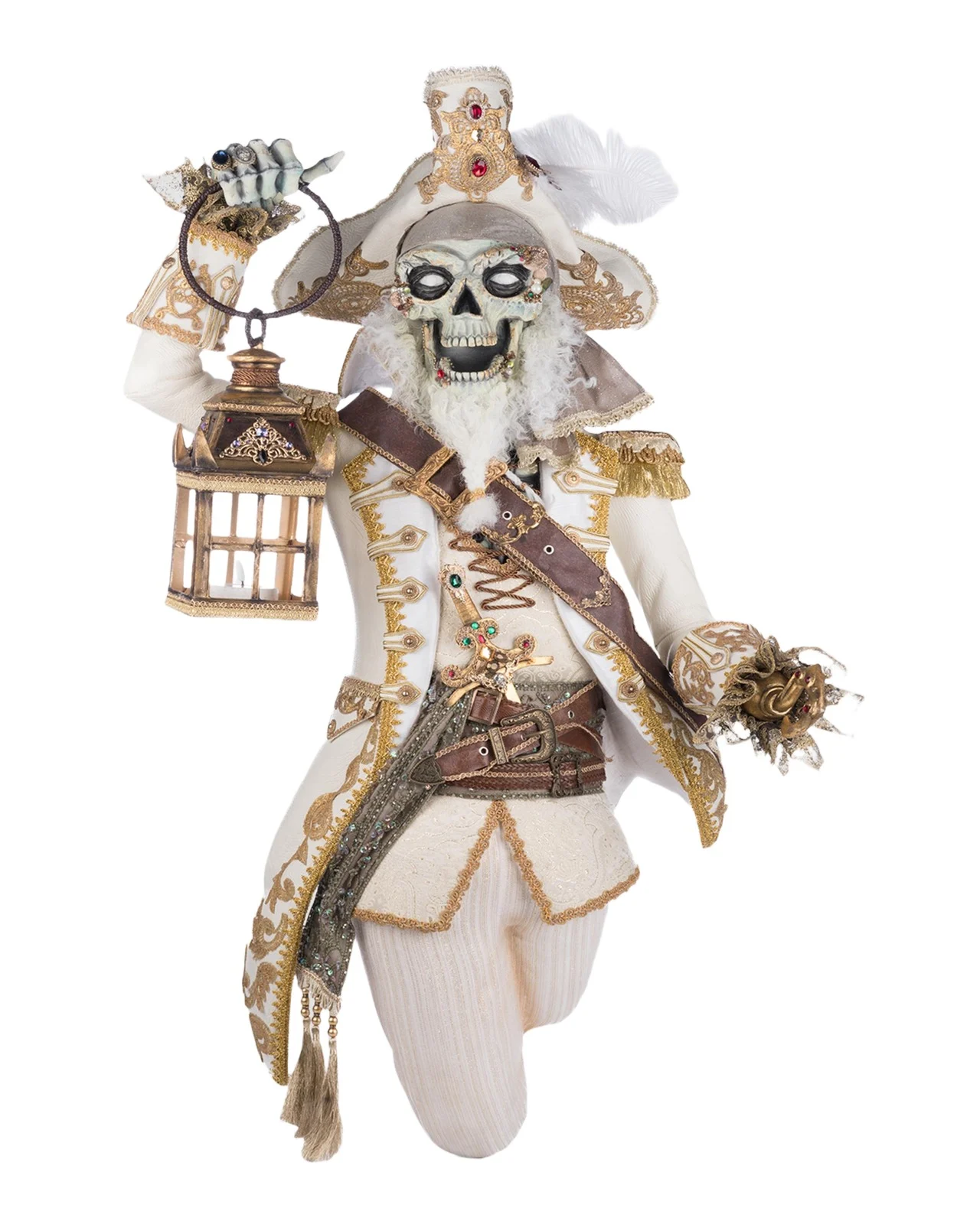 Katherine 's Collection Captain Skully Swashbuckler with Lantern Halloween Wall Piece
