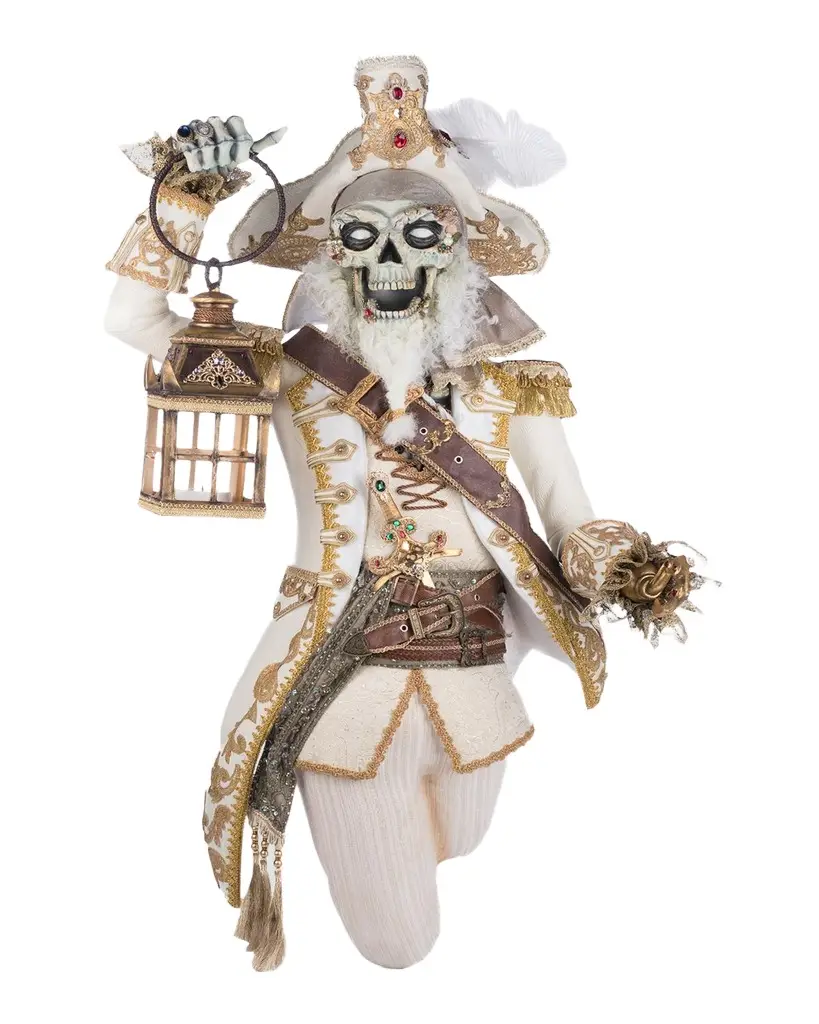 Katherine 's Collection Captain Skully Swashbuckler with Lantern Halloween Wall Piece