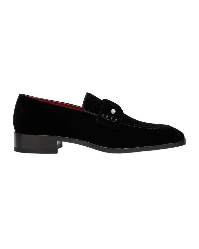 Men's Chambelimoc Night Strass Velvet Loafers Men's Chambelimoc Night Strass Velvet Loafers