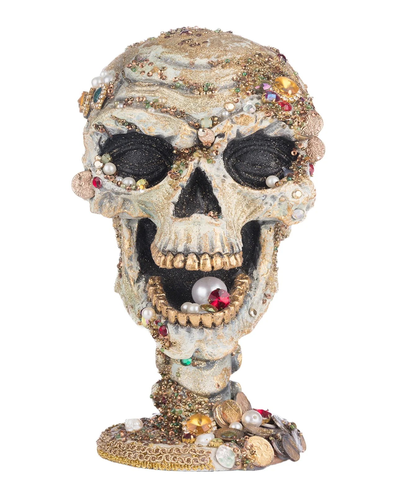 Katherine 's Collection Treacherous Treasure Tall Skull Tabletop